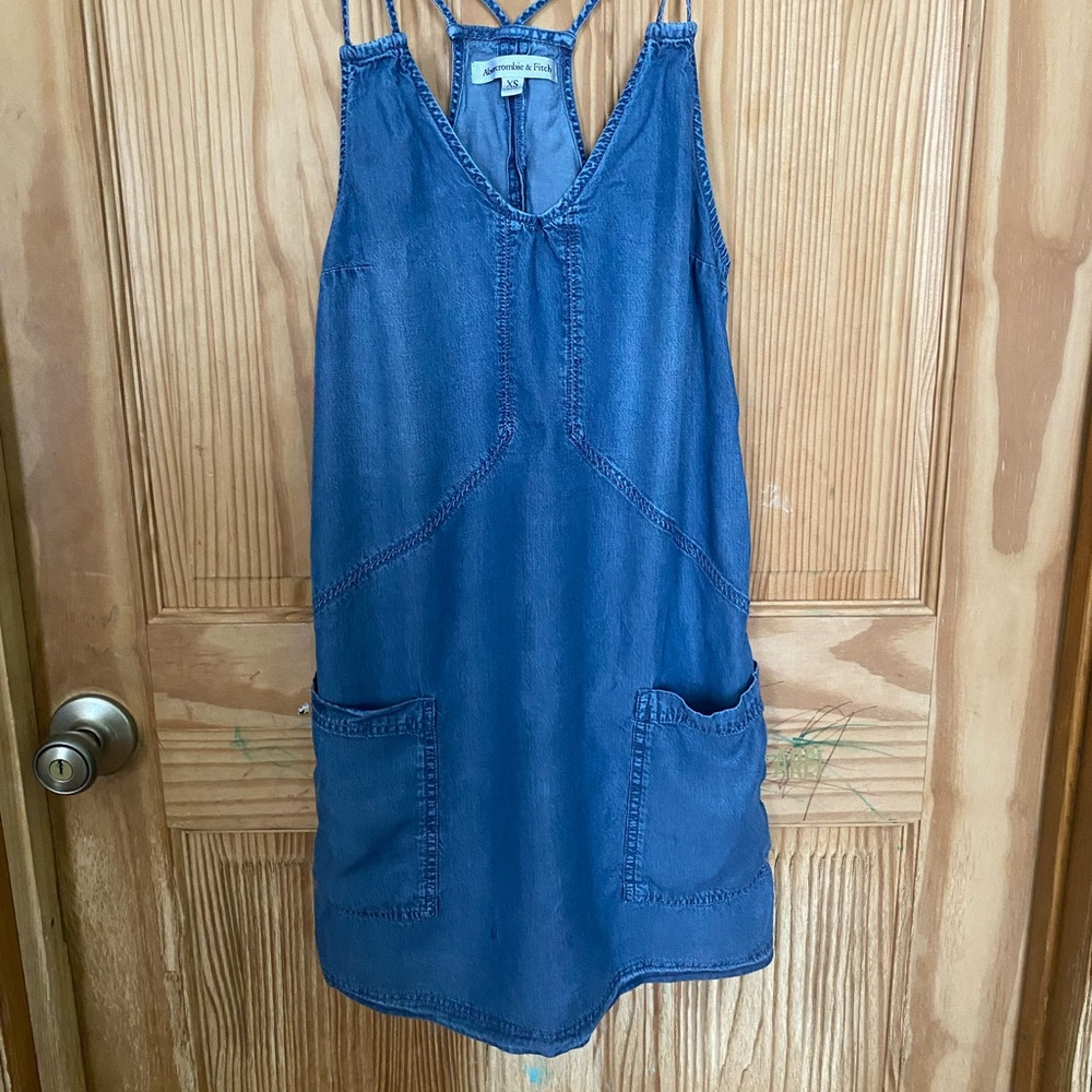 Blue Denim Sleeveless Dress